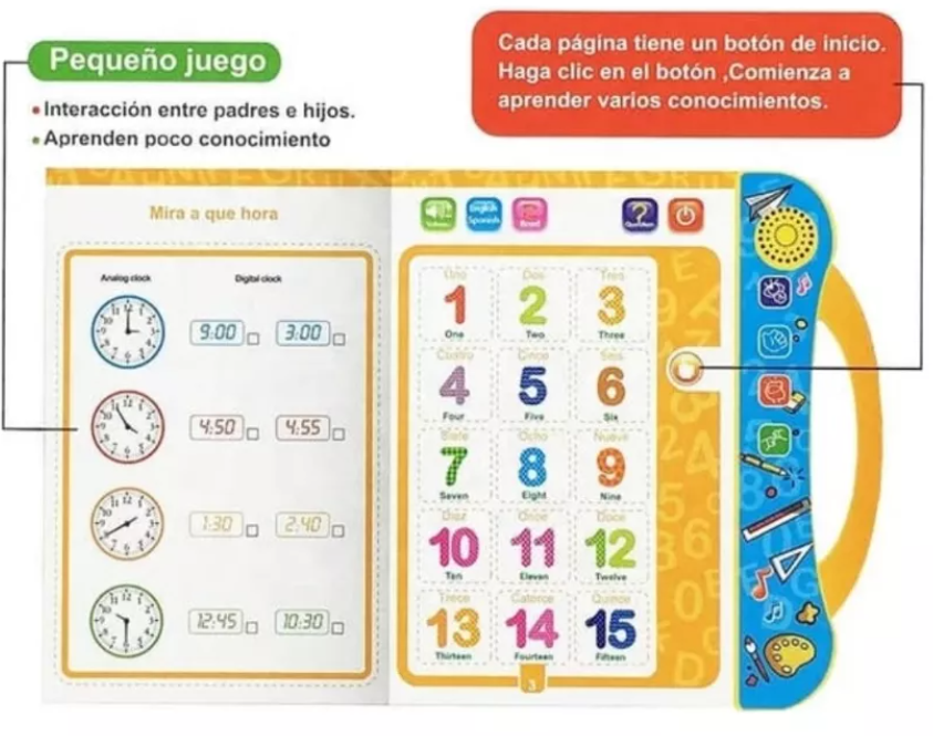 LIBRO INTERACTIVO BILINGUE PARA NIÑOS