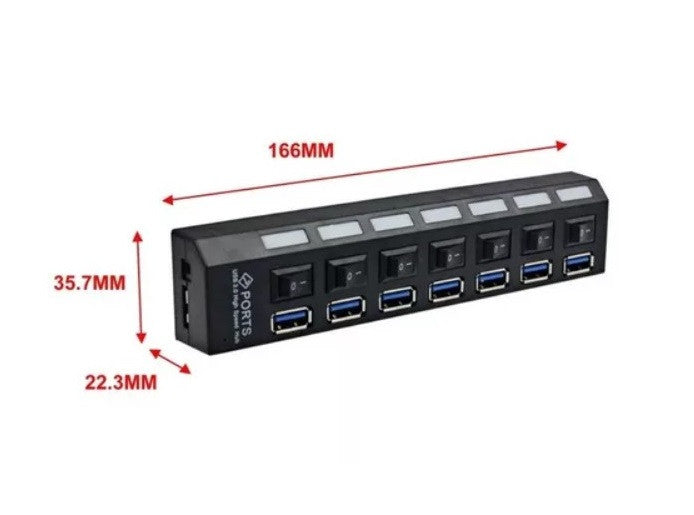 Hub 7 Puertos Usb 3.0 Alta Velocidad