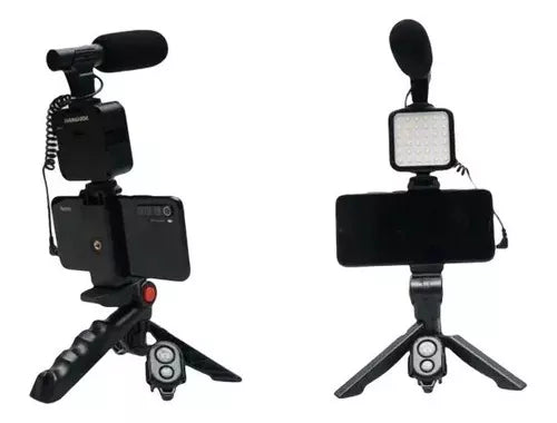 Kit Vlogger Móvil Con Soporte Luz Y micr